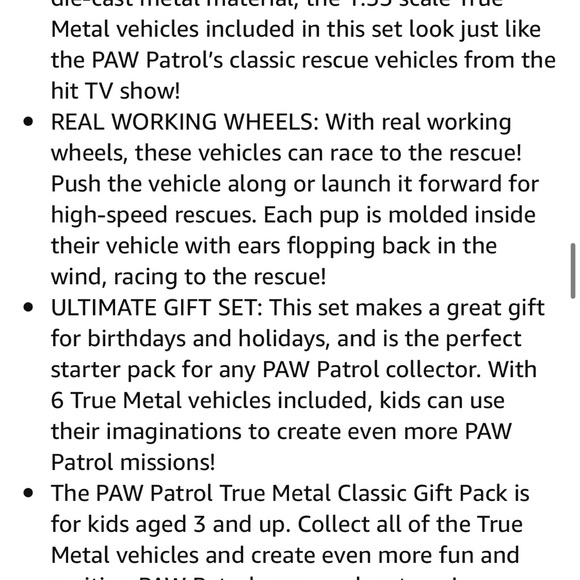 Paw Patrol True Metal 6 Collectible Die Cast Vehicles - Picture 11 of 12